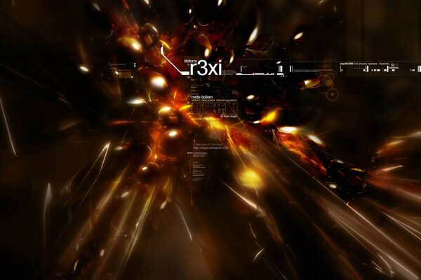 Scintille su sfondo nero volare a r3xi