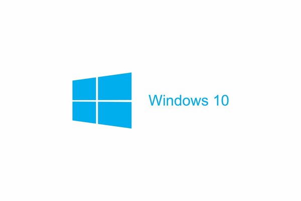 Logo iscrizione di windows 10 su sfondo bianco