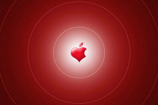 Logo Apple a forma di cuoraaol