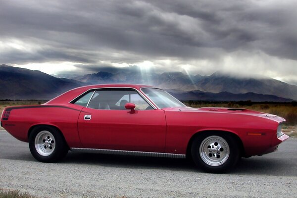 Muscle Sport Car di colore rosso