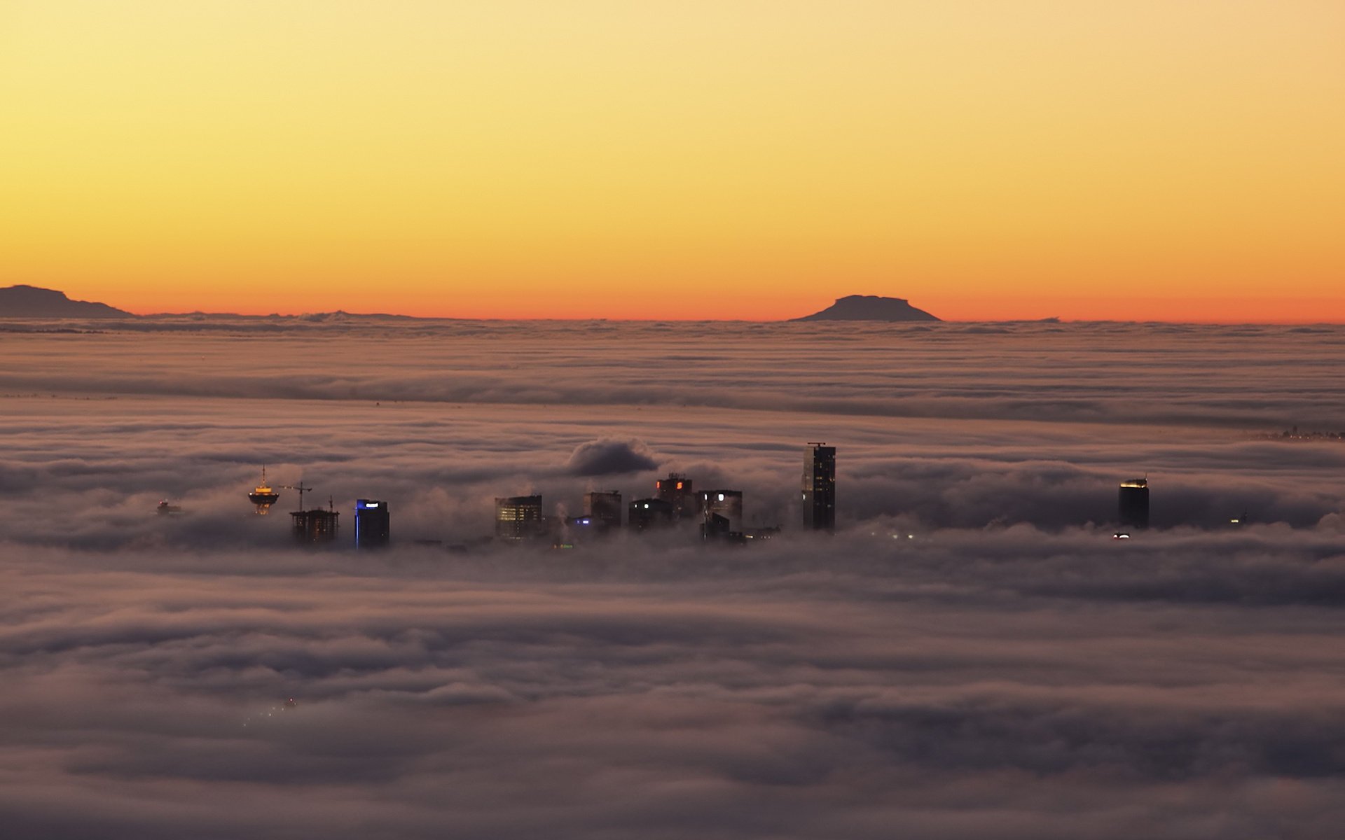 tramonto case nuvole canada nebbia vancouver cielo orizzonte tramonto grattacieli luci