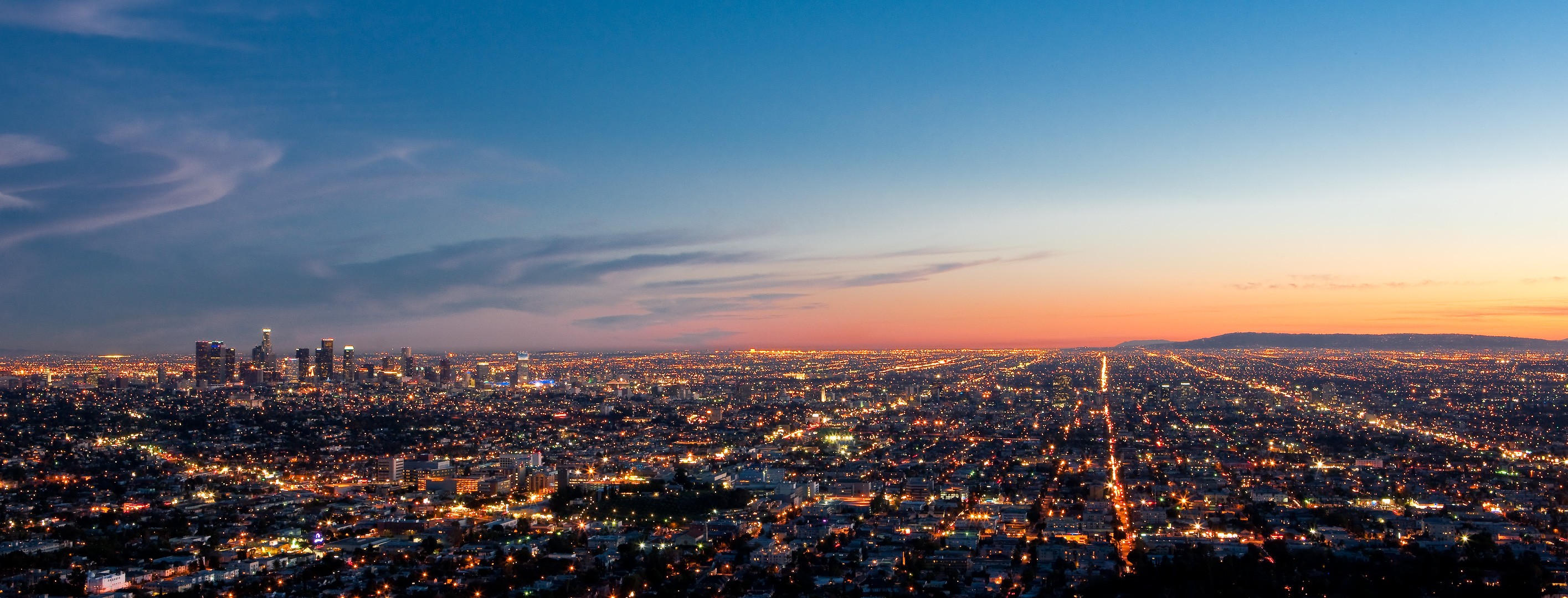 los angeles luci serali panorama