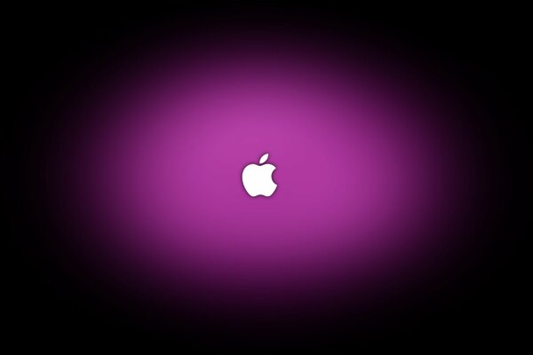 Emblema iPhone bianco in alone viola