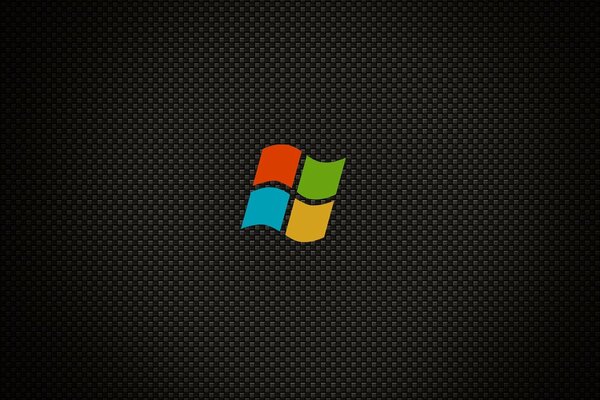 Icona di Microsoft Windows su sfondo scuro