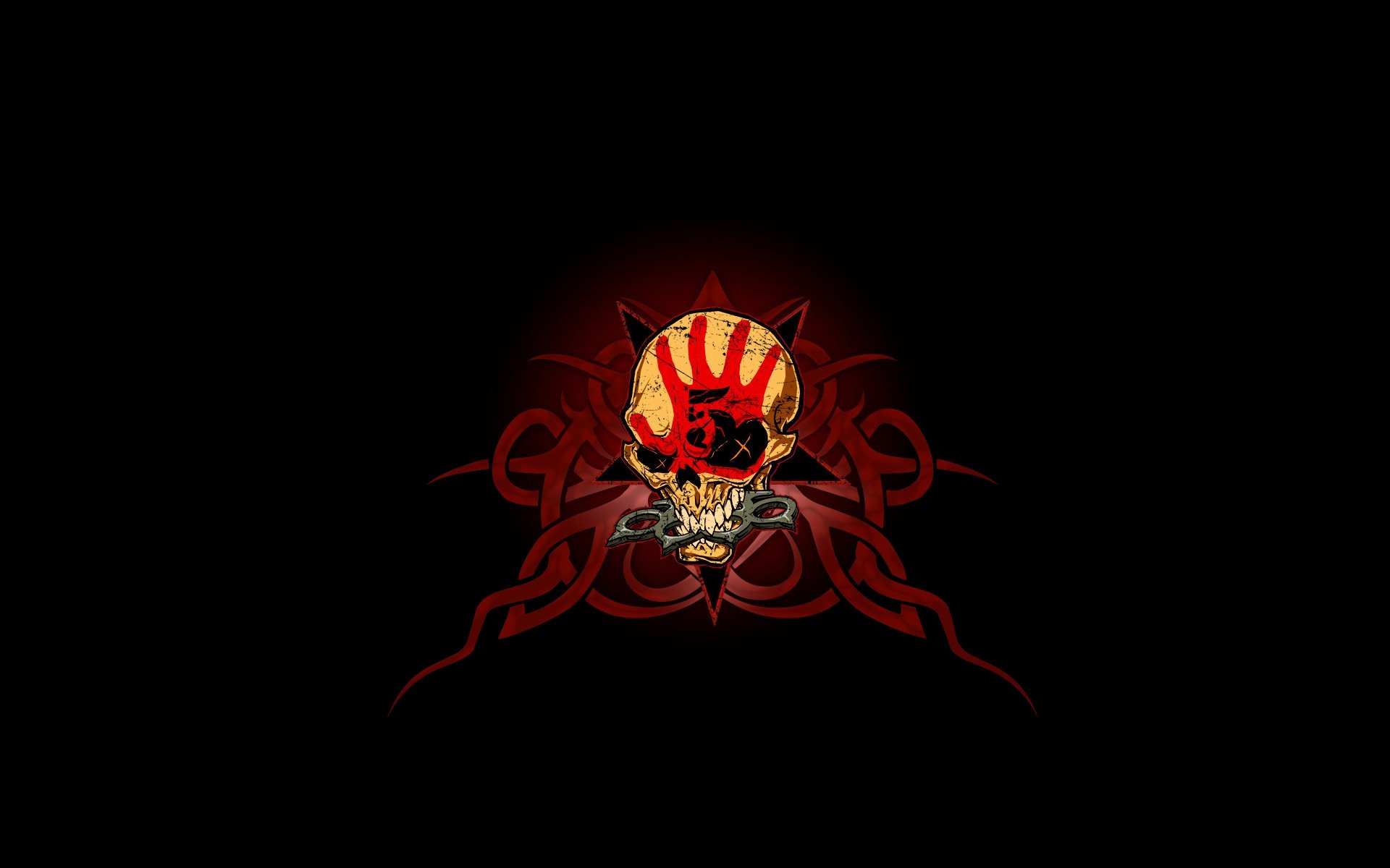 palmo rosso cranio modelli sfondo modello creativo denti mascella