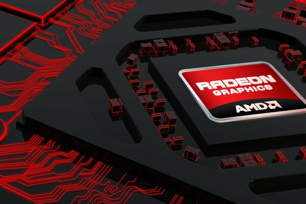Immagine elegante della GPU AMD Di radeon