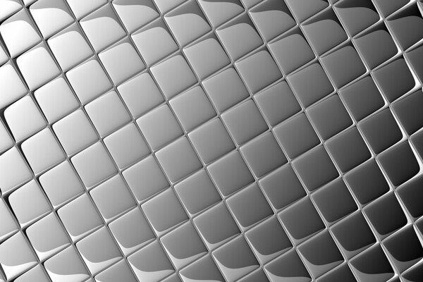 Cubi volumetrici su sfondo grigio