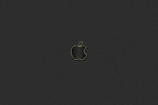Logo Apple nero su sfondo nero