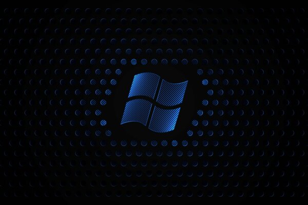 Logo di Windows con struttura su sfondo blu