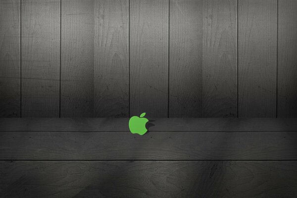 Logo Apple verde sullo sfondo delle schede