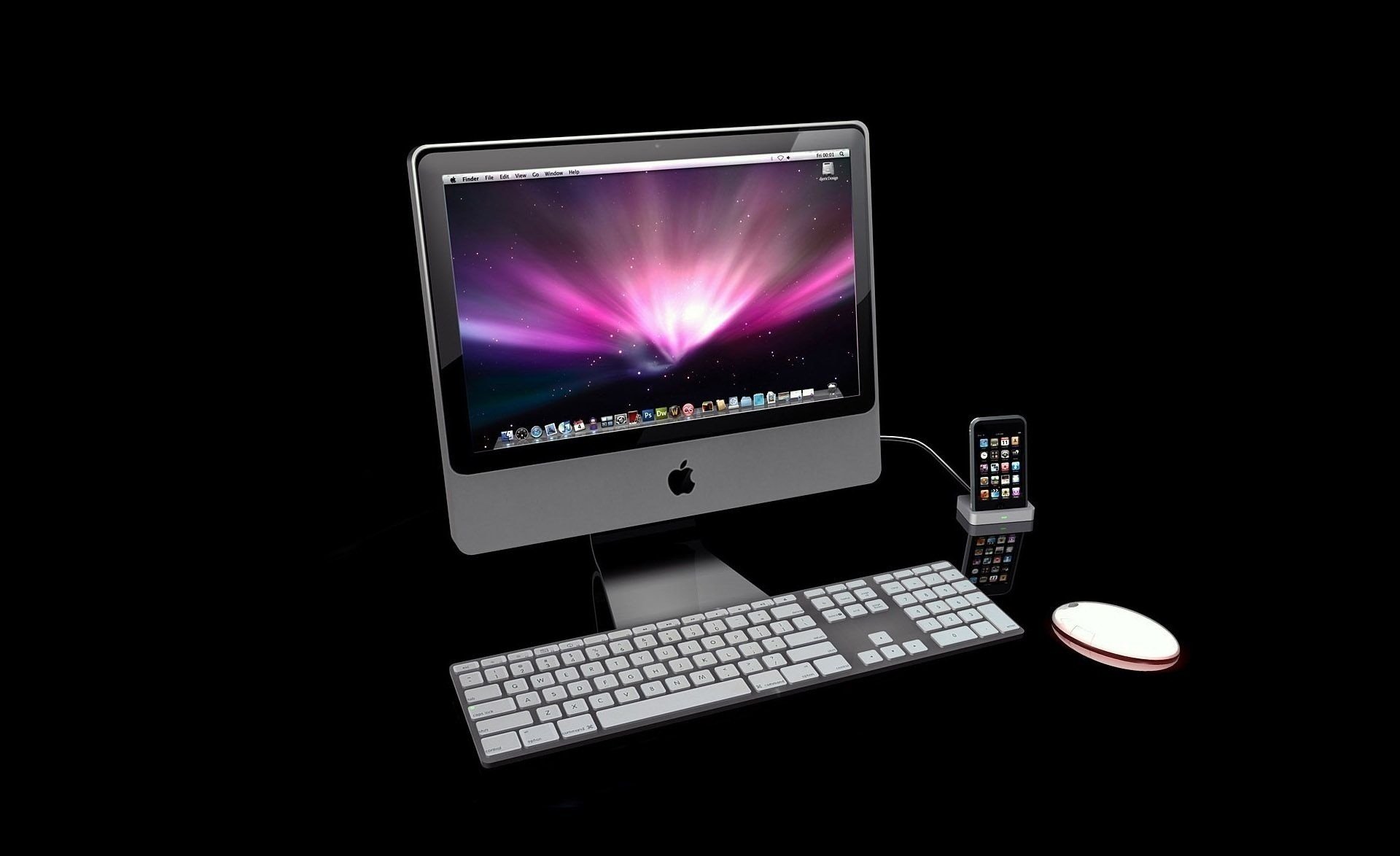 telefono collegato computer monitor computer