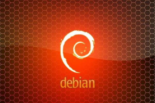 Logo arancione Linux debian