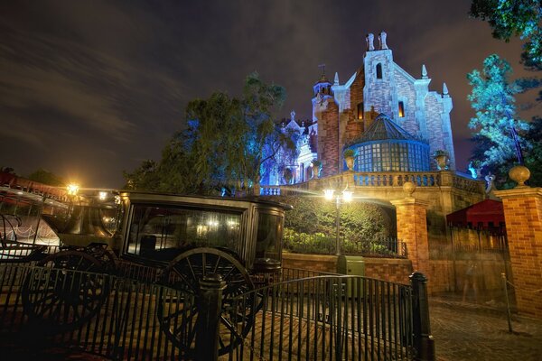 Vista notturna di Disneyland