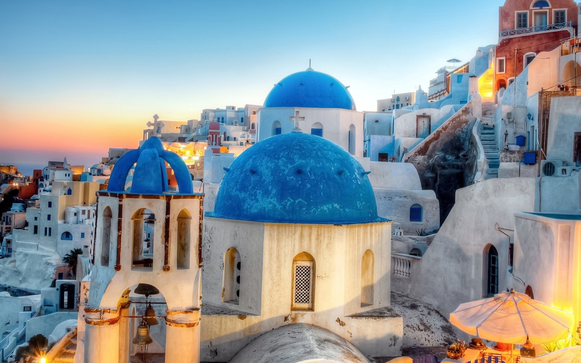 città notte grecia santorini oia