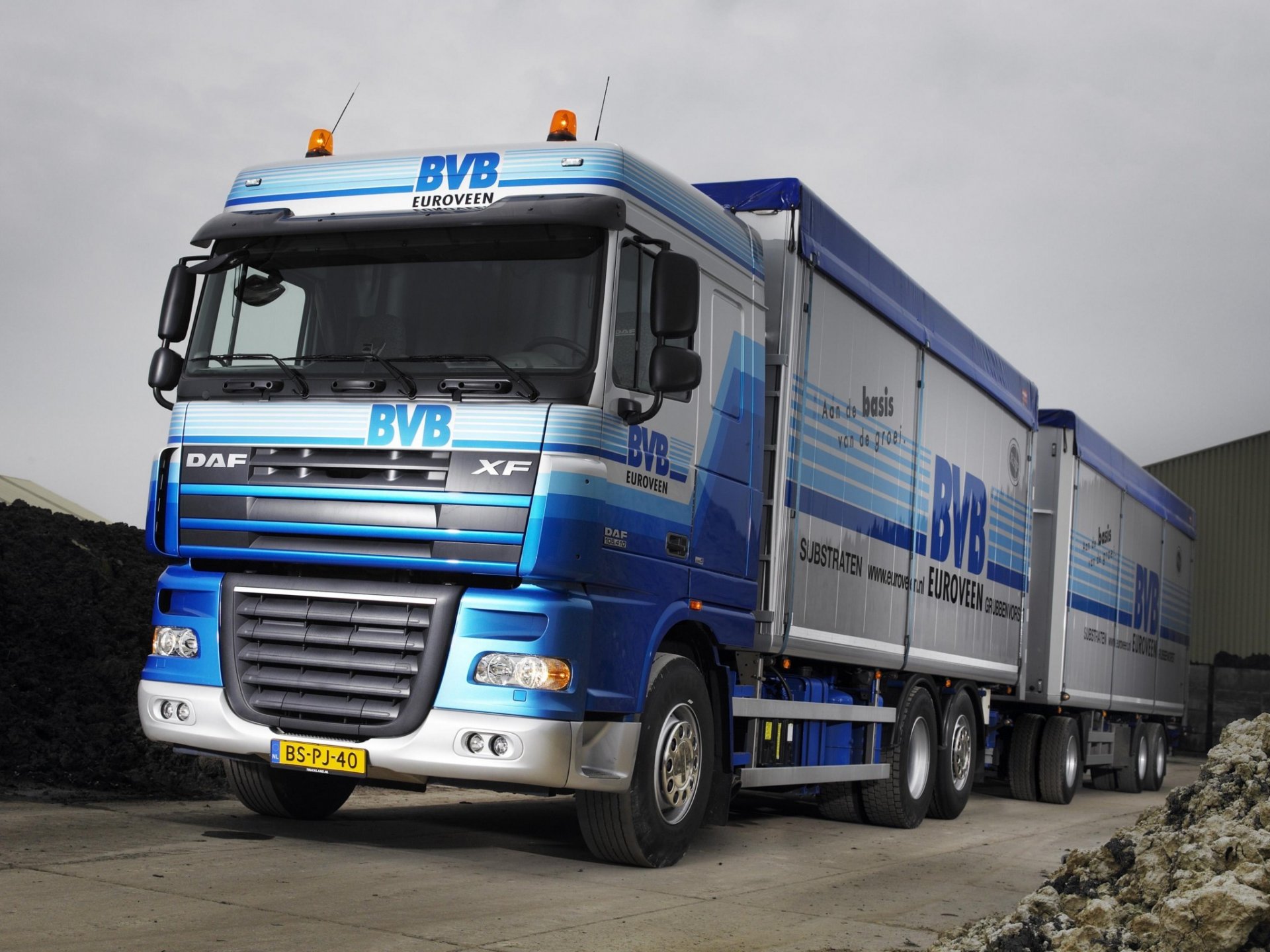 daf xf 105.410 6x2 camion rimorchio daf ixef 105.410 trattore carta da parati rimorchio autotreno