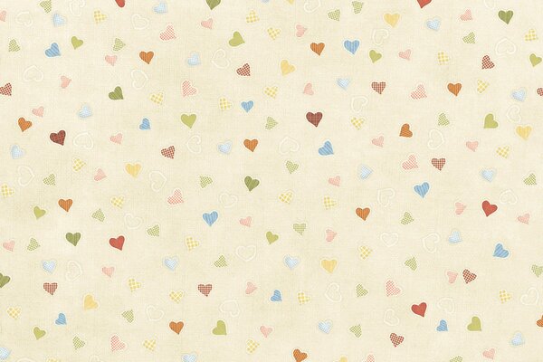 Sfondo per bambini con cuori colorati