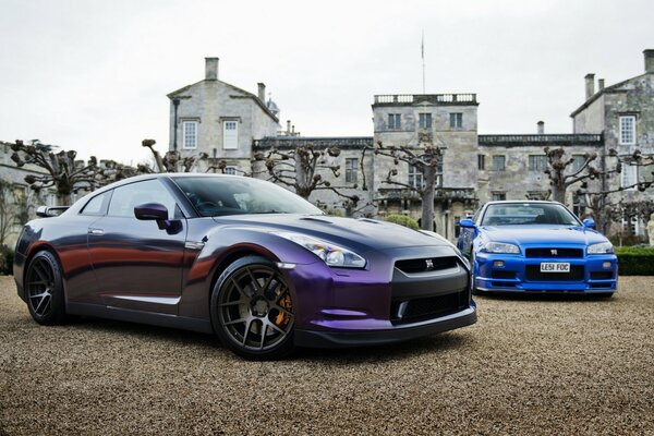 Nissan in un antico castello al mattino