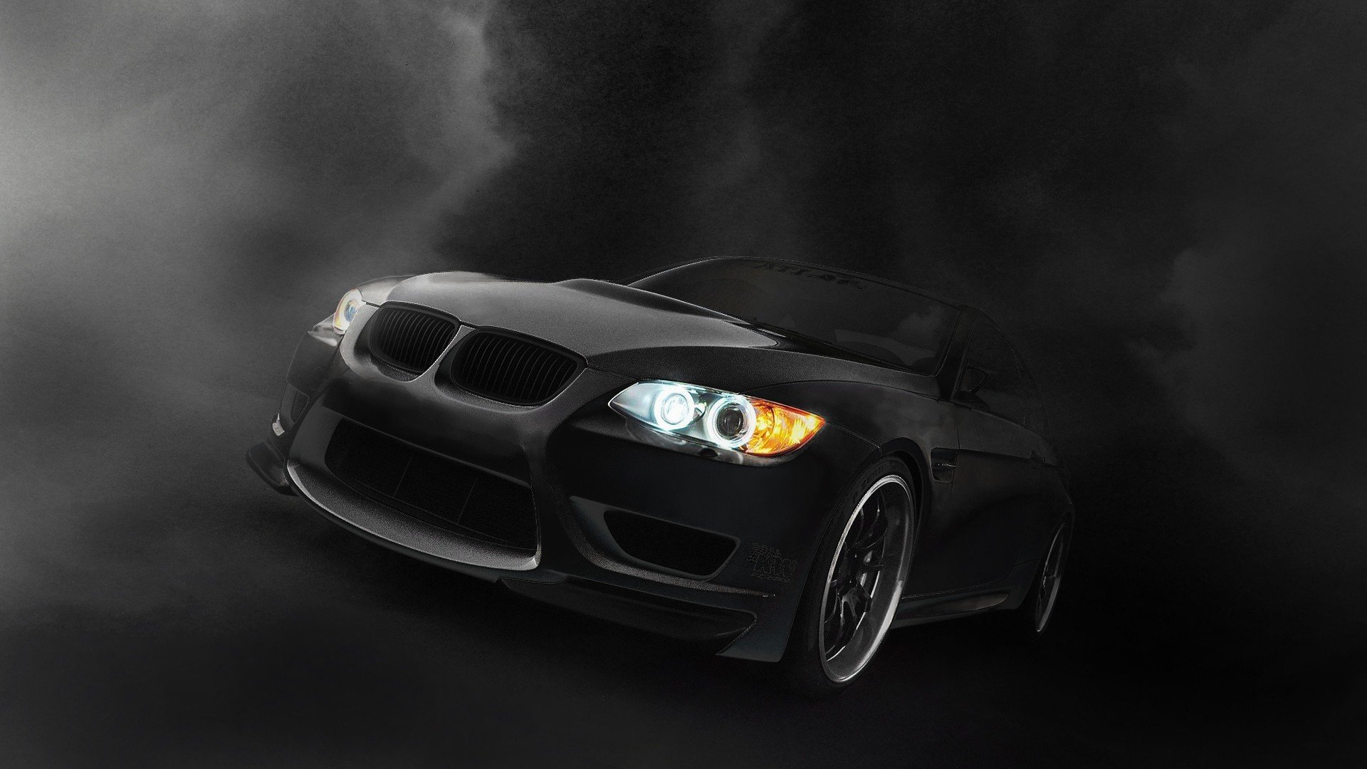 bmw auto nera scuro bmw crepuscolo fari