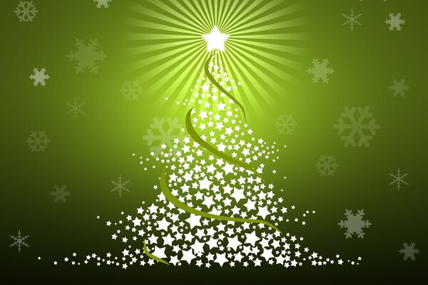 Albero di Natale fatto di stelle