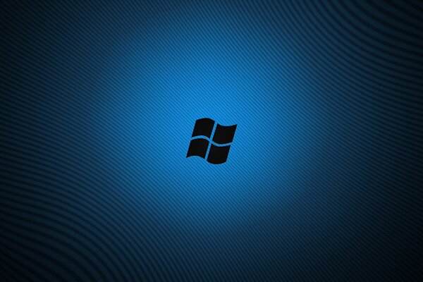 Il logo di windows si illumina su sfondo blu