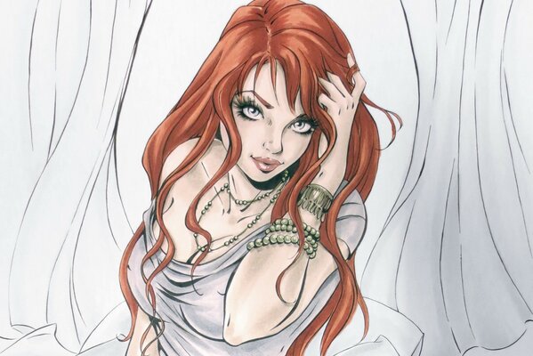 Disegno di arte di una bella ragazza