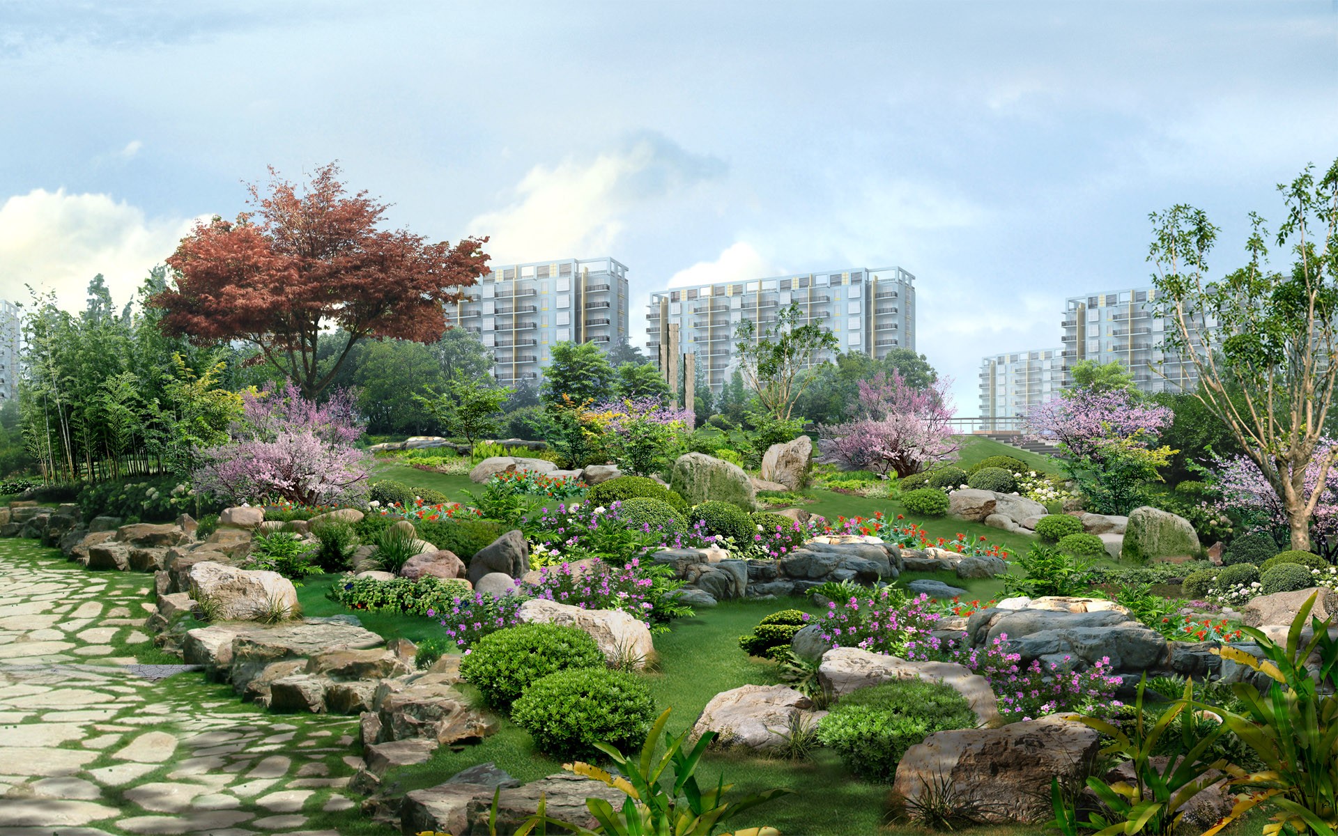 parco giardino sentiero città