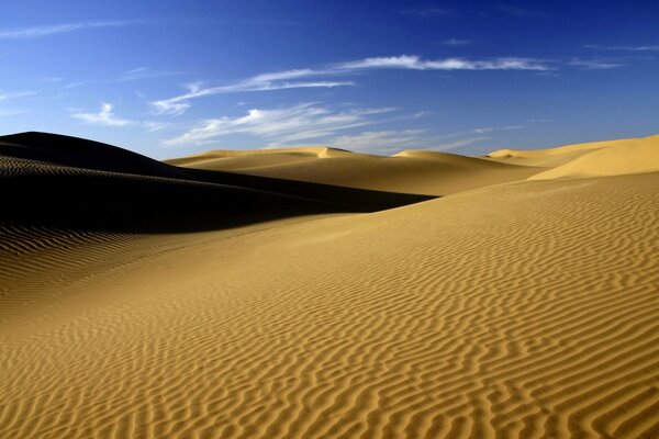 Calore e barchanas nel deserto