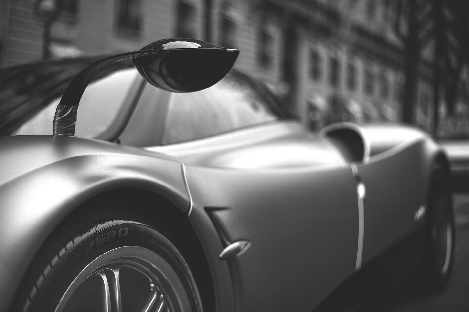 pagani huayra grigio sfondo