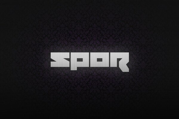 Schermo nero con scritta spore