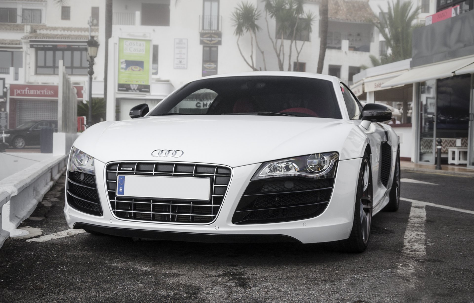 audi r8 bianco audi bianco anteriore