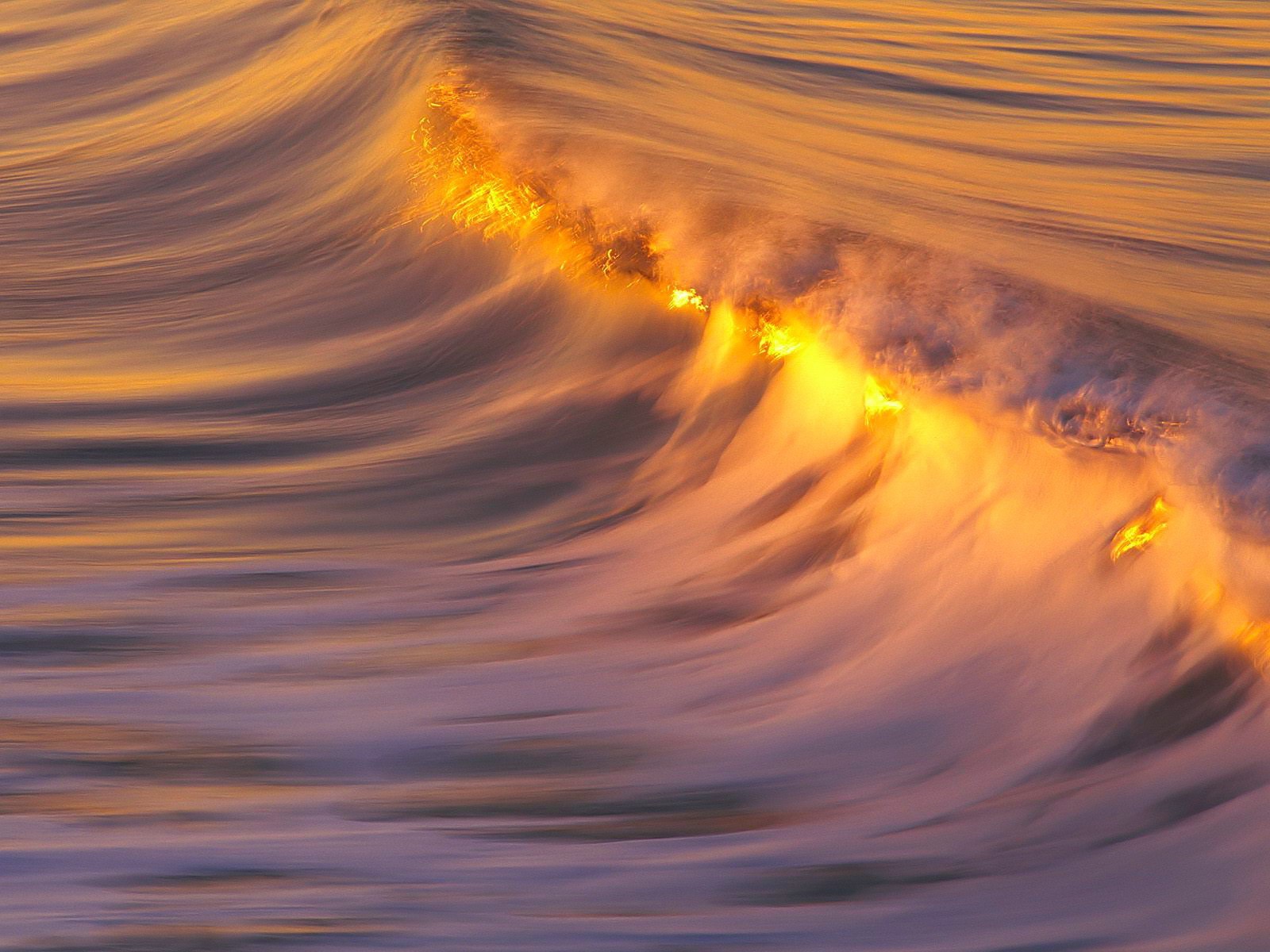 onda tramonto acqua cresta