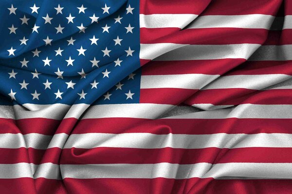 La bandiera emergente degli Stati Uniti D America