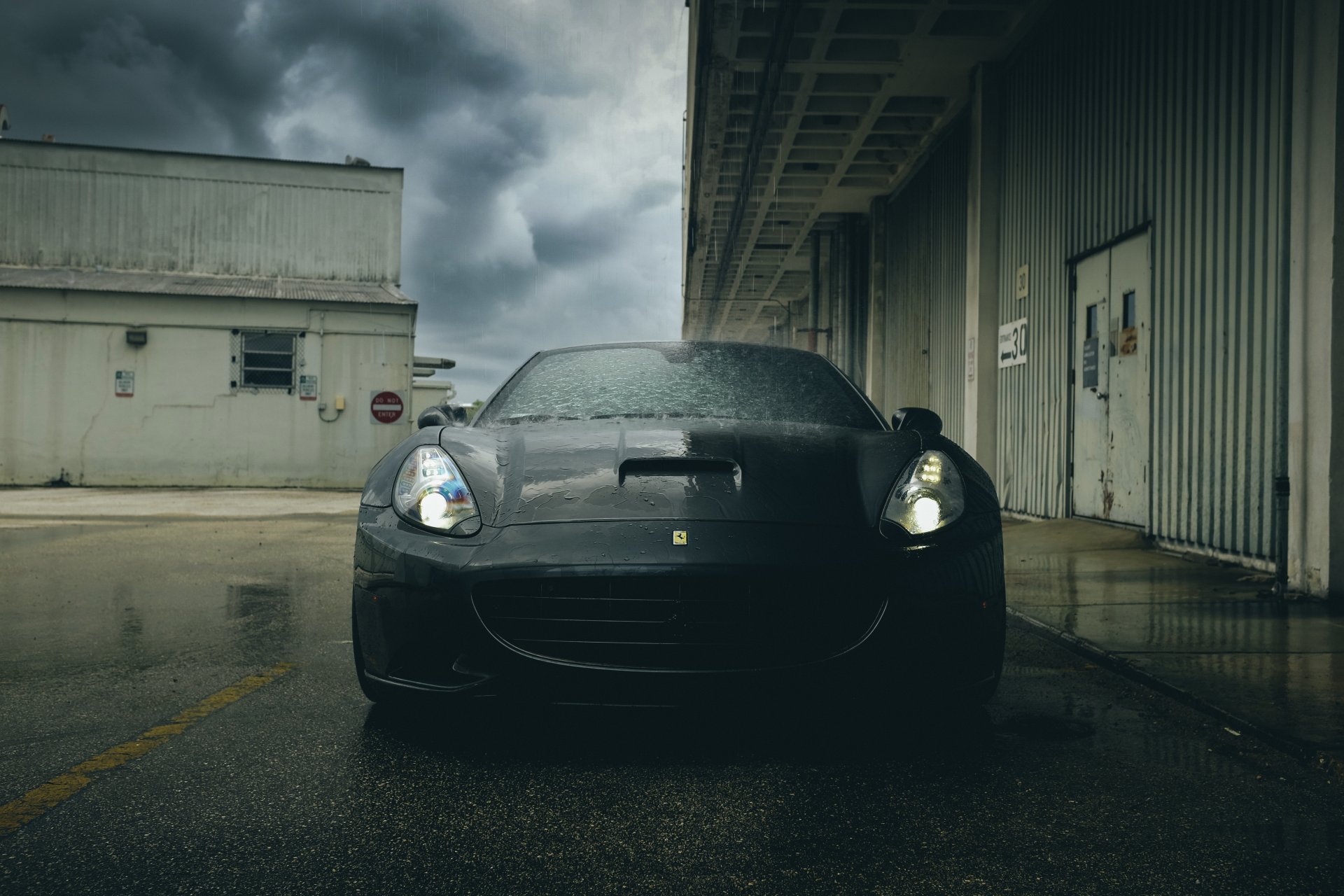ferrari california supercar nero