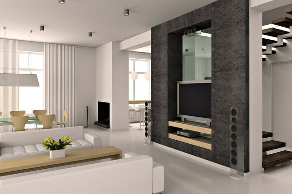Interni della casa in stile minimalista