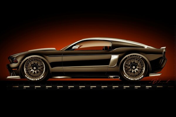 Ford Mustang sintonizzato con barre calde