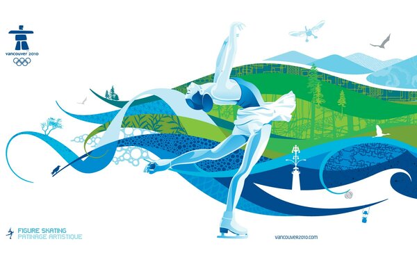 Immagine di pattinaggio artistico alle Olimpiadi di Vancouver 2001