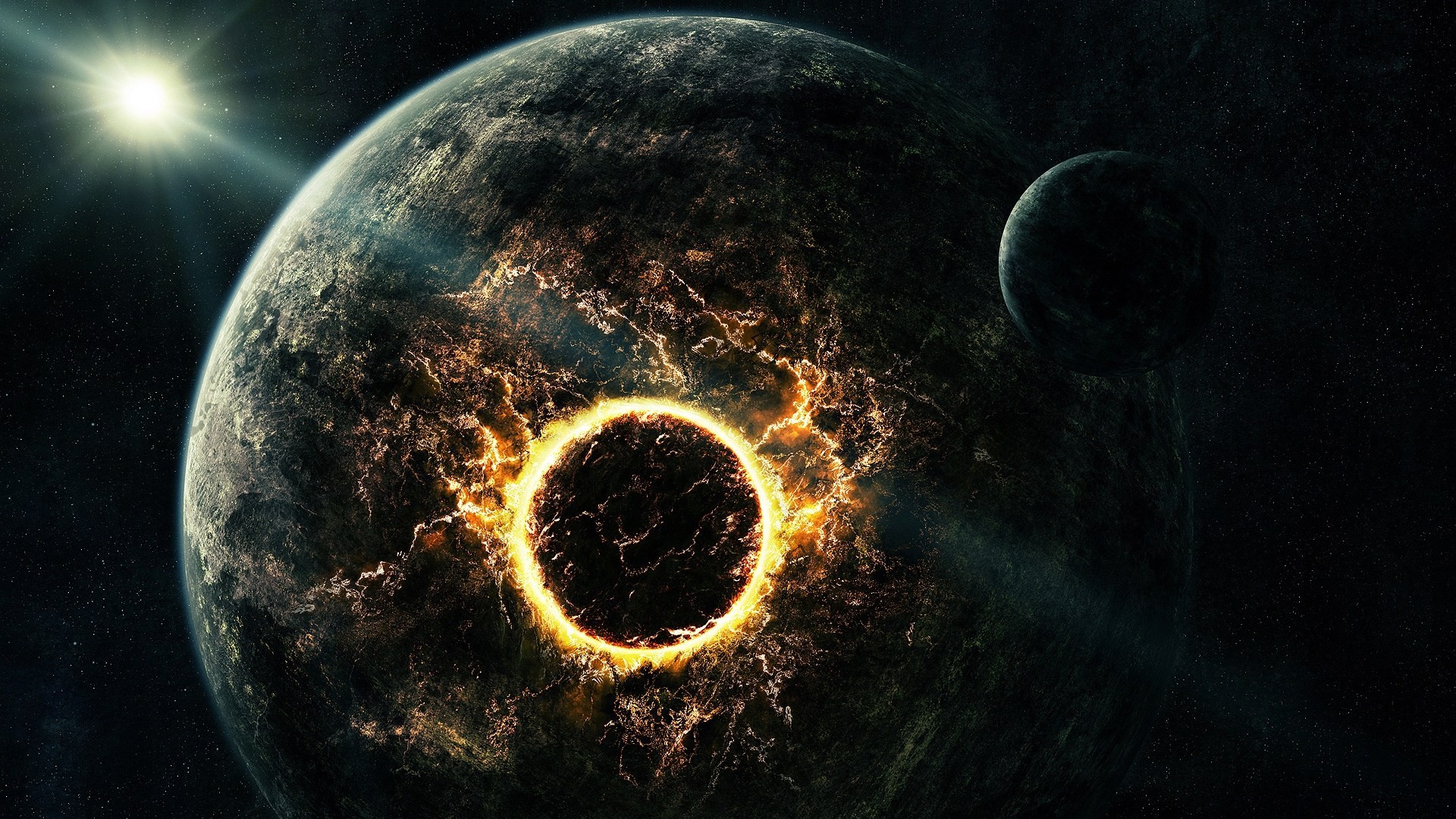 pianeta spazio esplosione catastrofe
