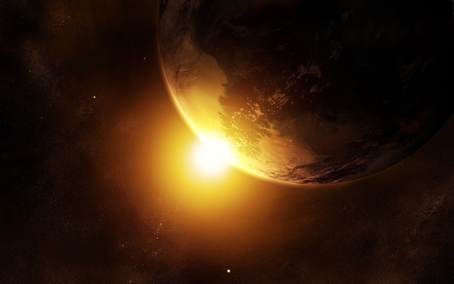 pianeta spazio luce sole