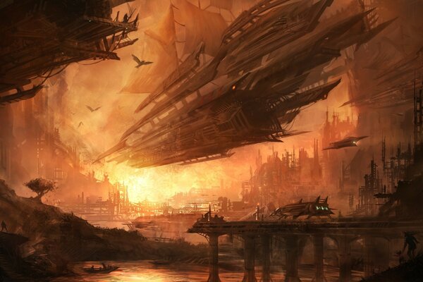 La nave vola nel lontano futuro