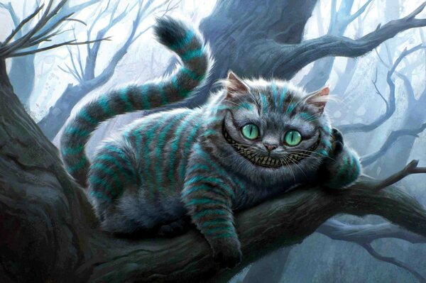 Gatto del Cheshire del paese delle meraviglie