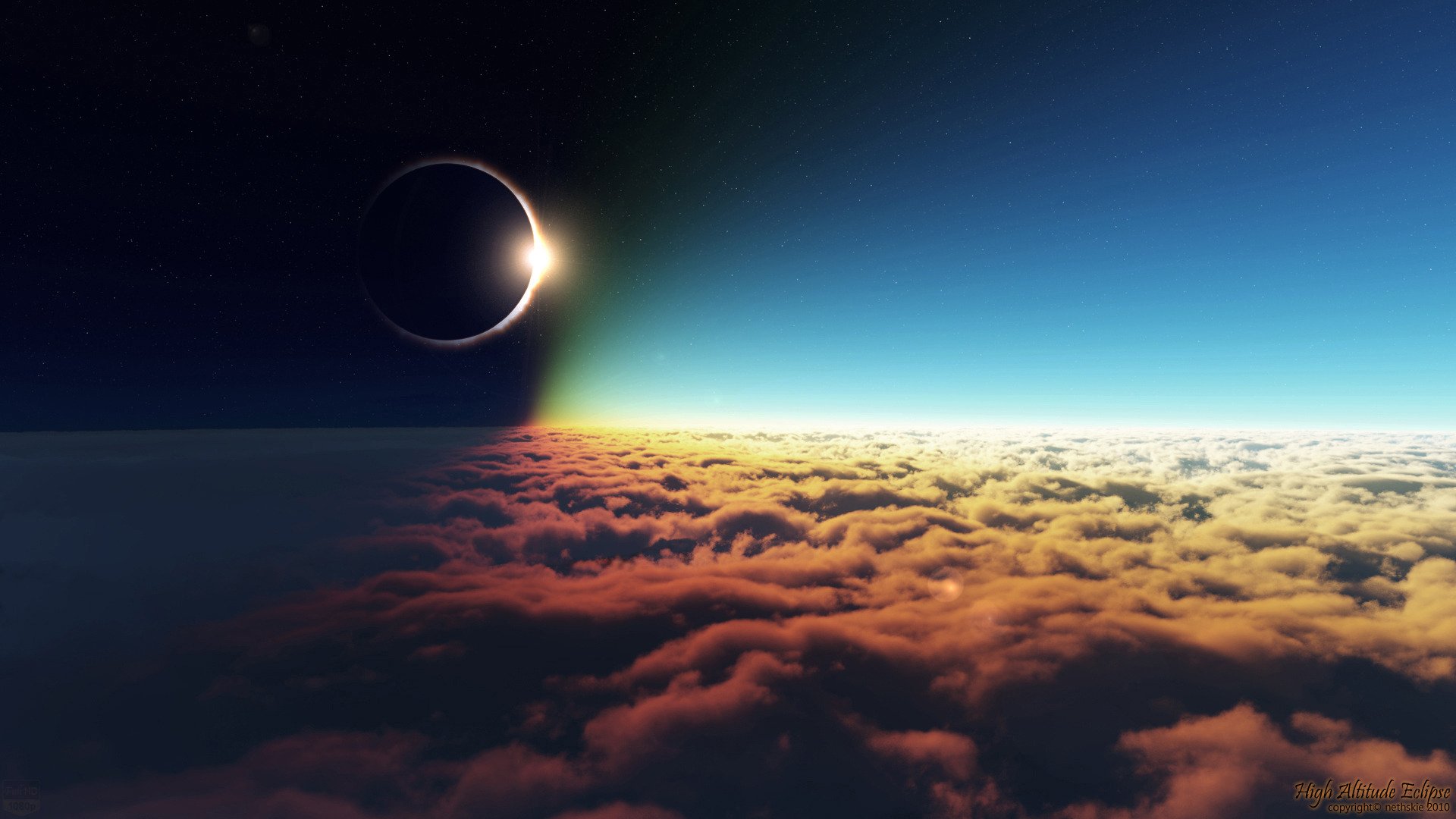 eclissi nuvole sole