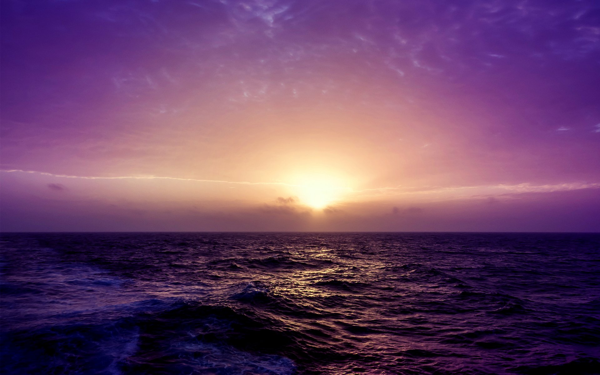mare tramonto cielo onde sole