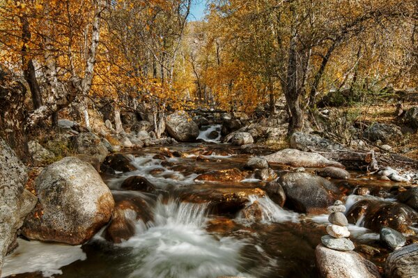 Altai in autunno in ottobre