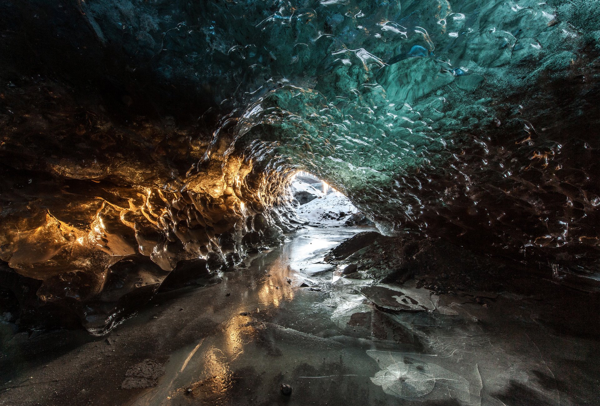 grotta grotta ghiaccio freddo luce ingresso
