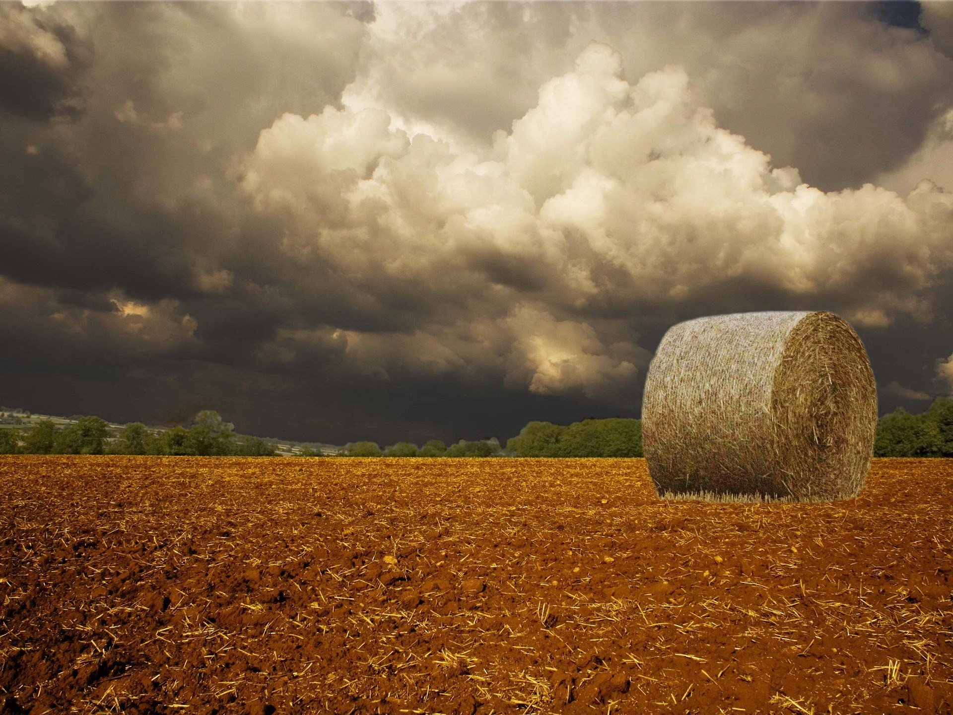 nuvole campo tempesta