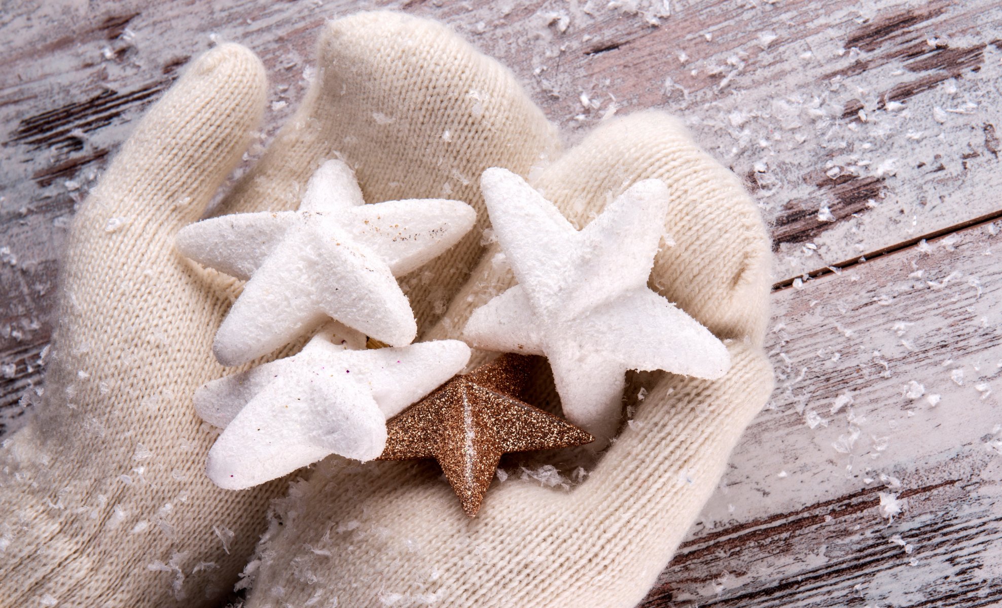 guanti stelle neve inverno