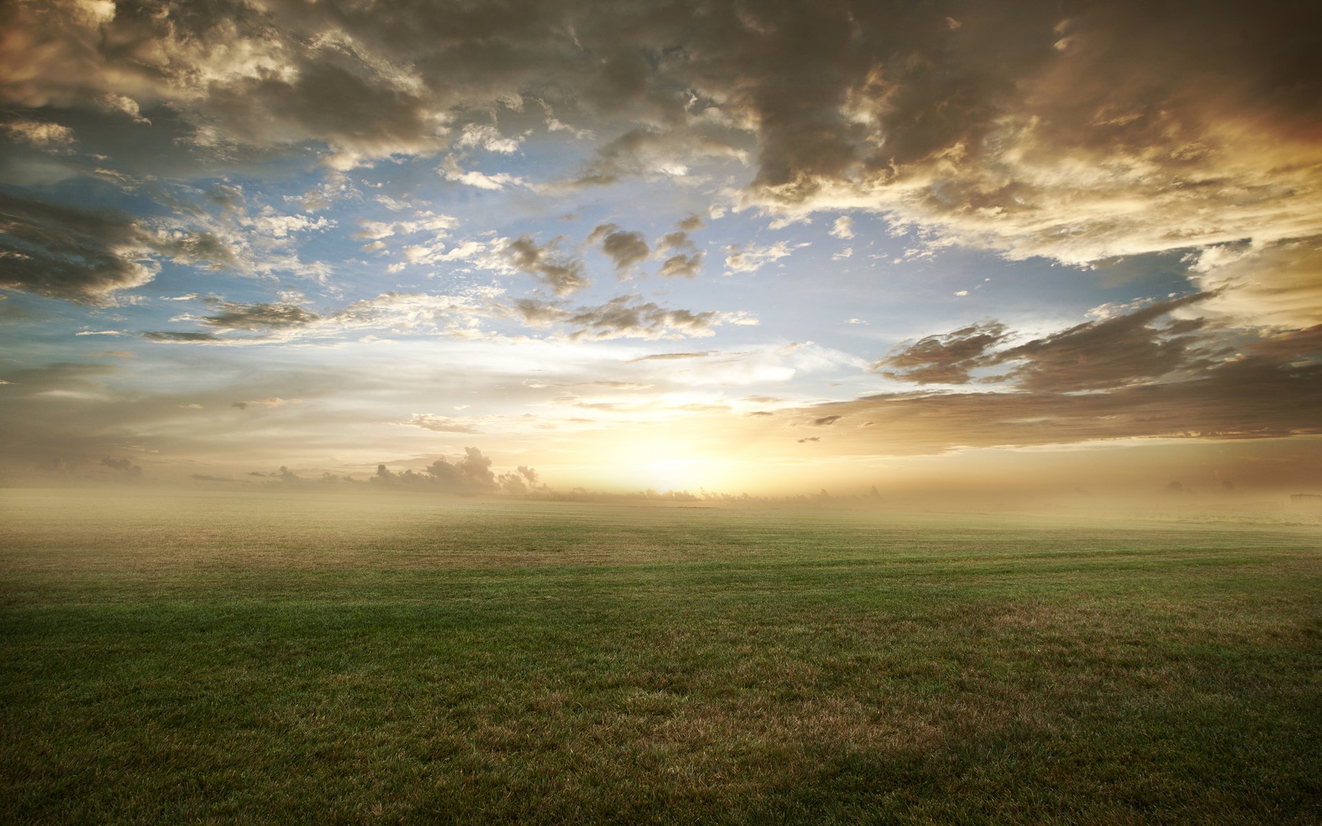 natura campo erba prato nuvole mattina nebbia