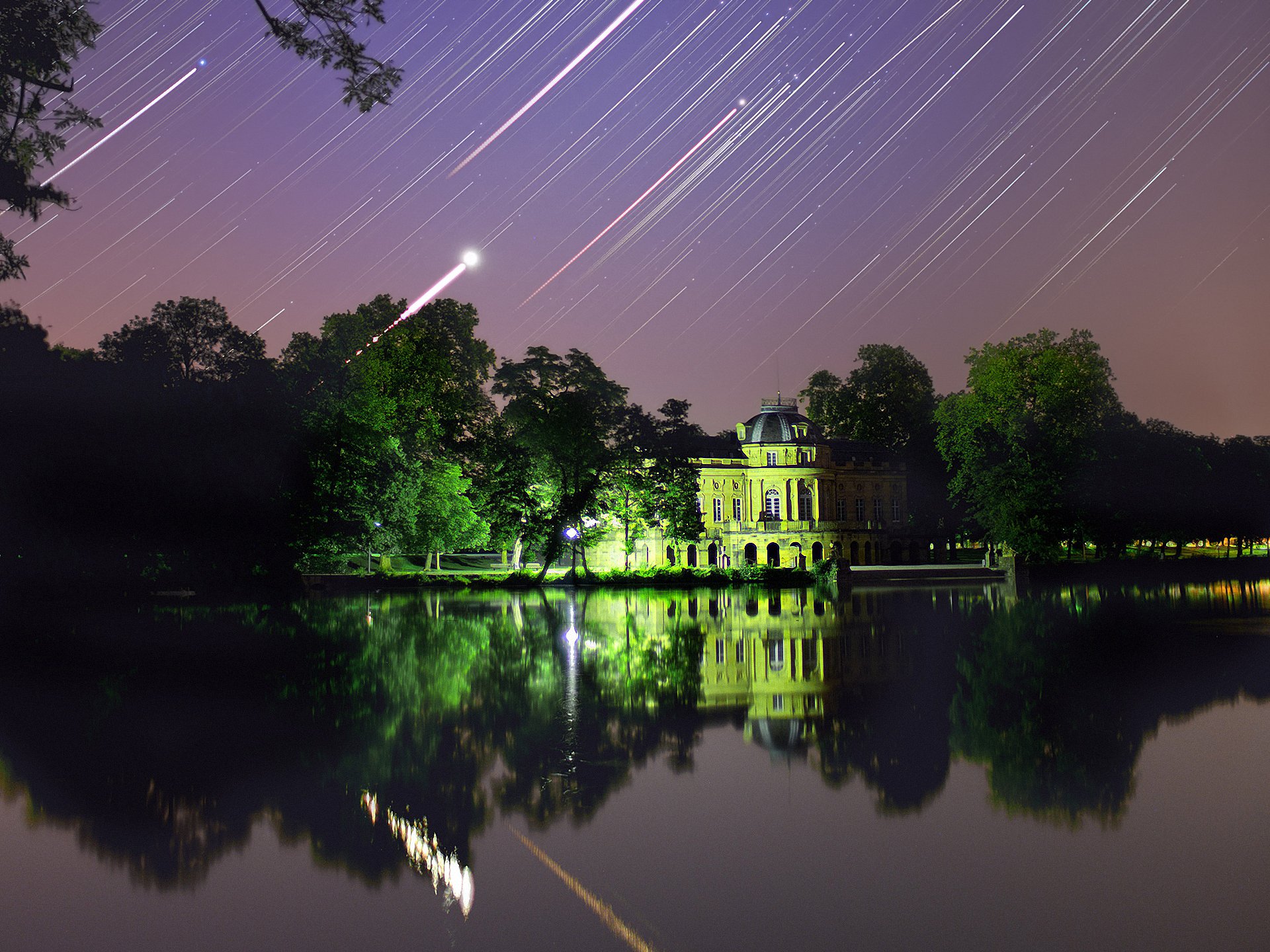 venere giove aldebaran pleiadi iss stoccarda germania lago