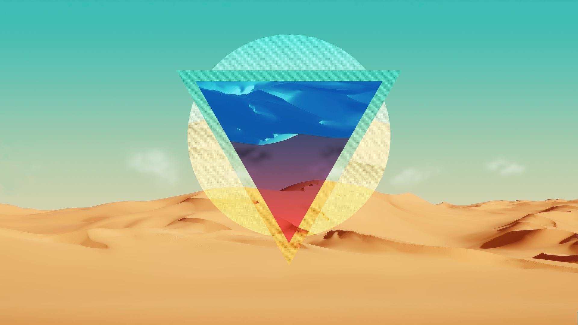 astrazione linee triangolo colore deserto