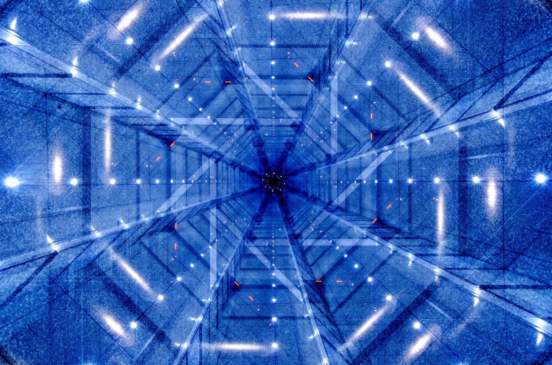 tunnel linee volume raggi luce